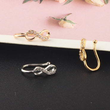 Simple Style Heart Shape Stainless Steel Inlay Zircon Nose Ring 1 Piece