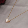 Simple Style Heart Shape Stainless Steel Plating Inlay Rhinestones 18k Gold Plated Pendant Necklace