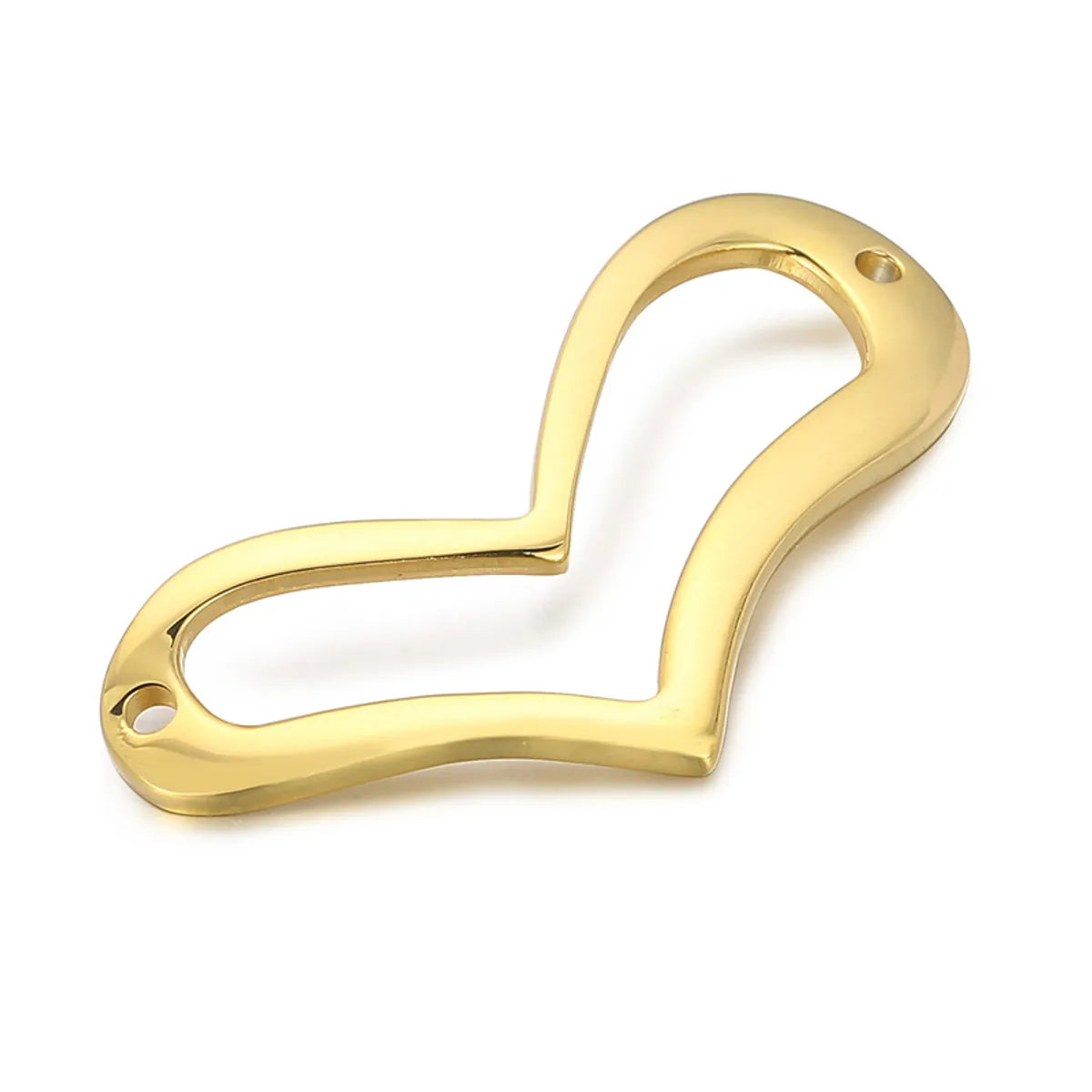 1 Piece Stainless Steel 18K Gold Plated Heart Shape