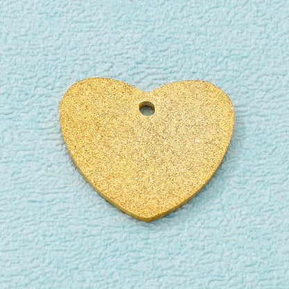 1 Piece Stainless Steel 18K Gold Plated Heart Shape