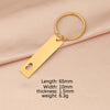 Simple Style Heart Shape Stainless Steel Plating None 18K Gold Plated Keychain