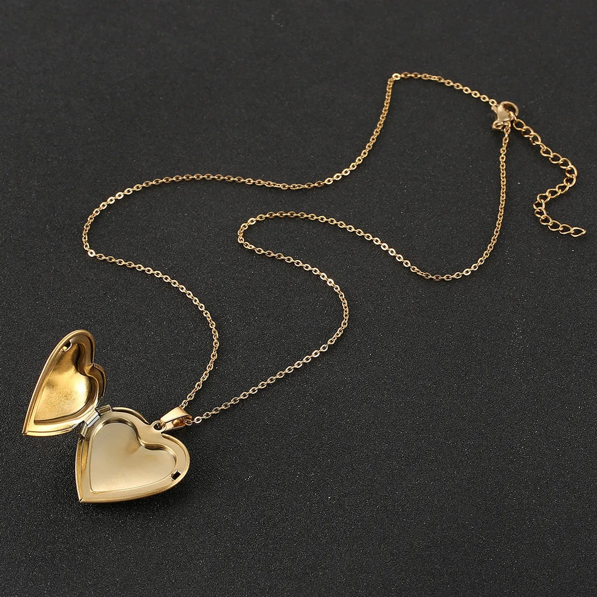 Simple Style Heart Shape Stainless Steel Plating Pendant Necklace 1 Piece