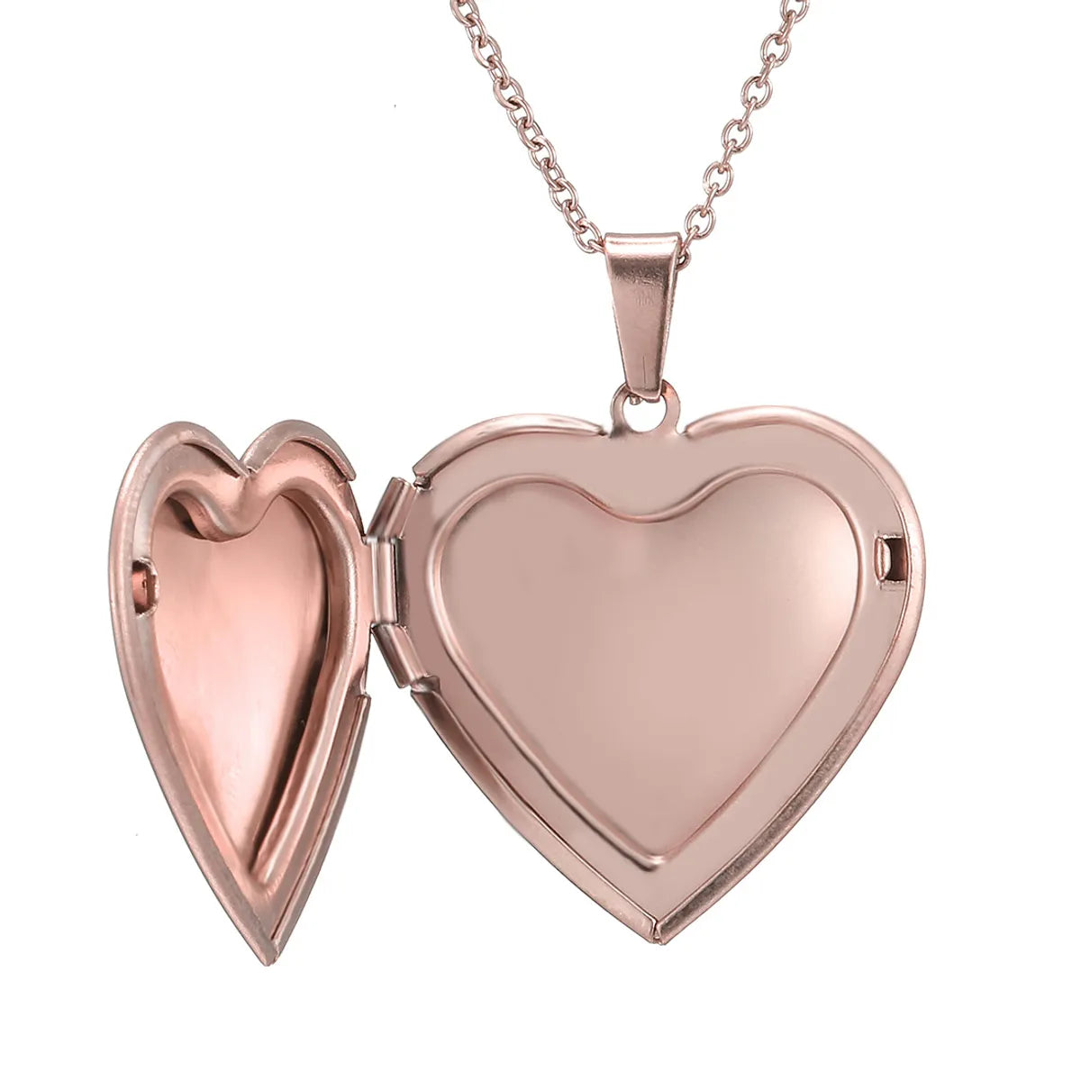 Simple Style Heart Shape Stainless Steel Plating Pendant Necklace 1 Piece