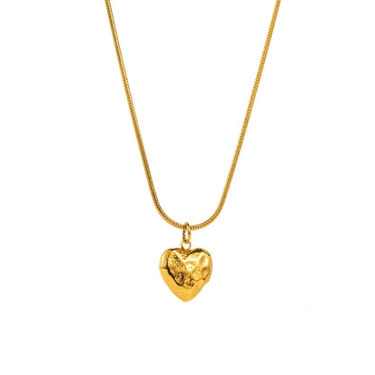 Simple Style Heart Shape Stainless Steel Plating Pendant Necklace