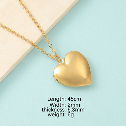 Stainless Steel 18K Gold Plated Simple Style Polishing Heart Shape None