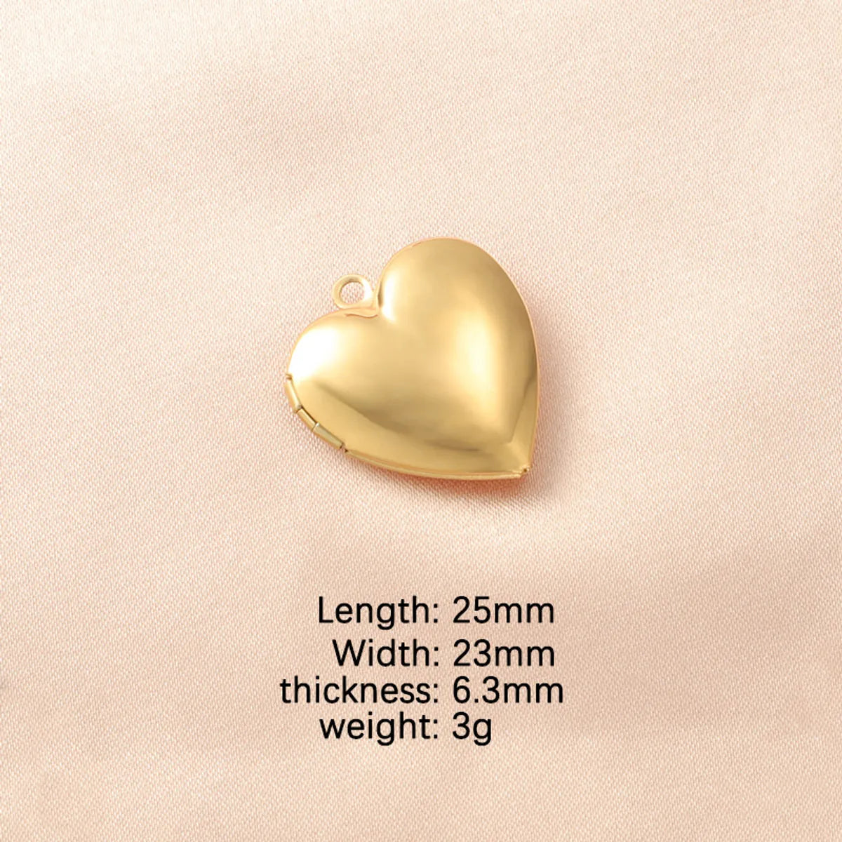 Stainless Steel 18K Gold Plated Simple Style Polishing Heart Shape None