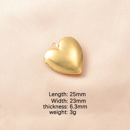 Stainless Steel 18K Gold Plated Simple Style Polishing Heart Shape None