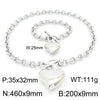 Wholesale Jewelry Simple Style Heart Shape Stainless Steel Titanium Steel 18K Gold Plated Plating Bracelets Necklace