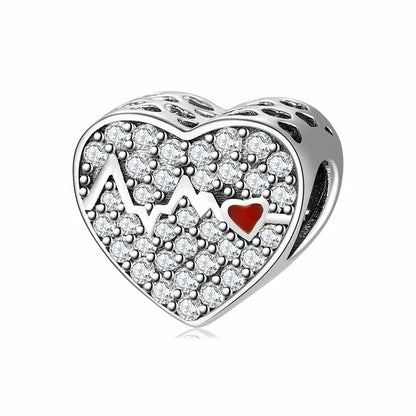 Simple Style Heart Shape Sterling Silver Jewelry Accessories