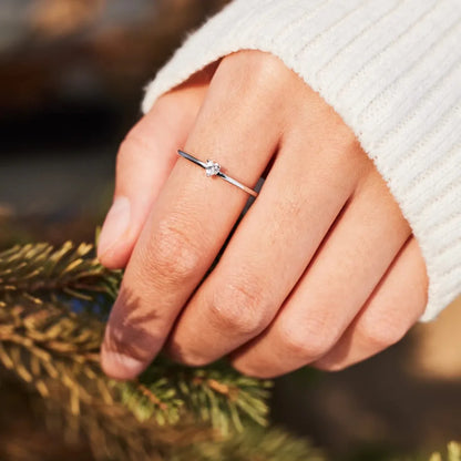 Simple Style Heart Shape Sterling Silver Plating Inlay Zircon Rings