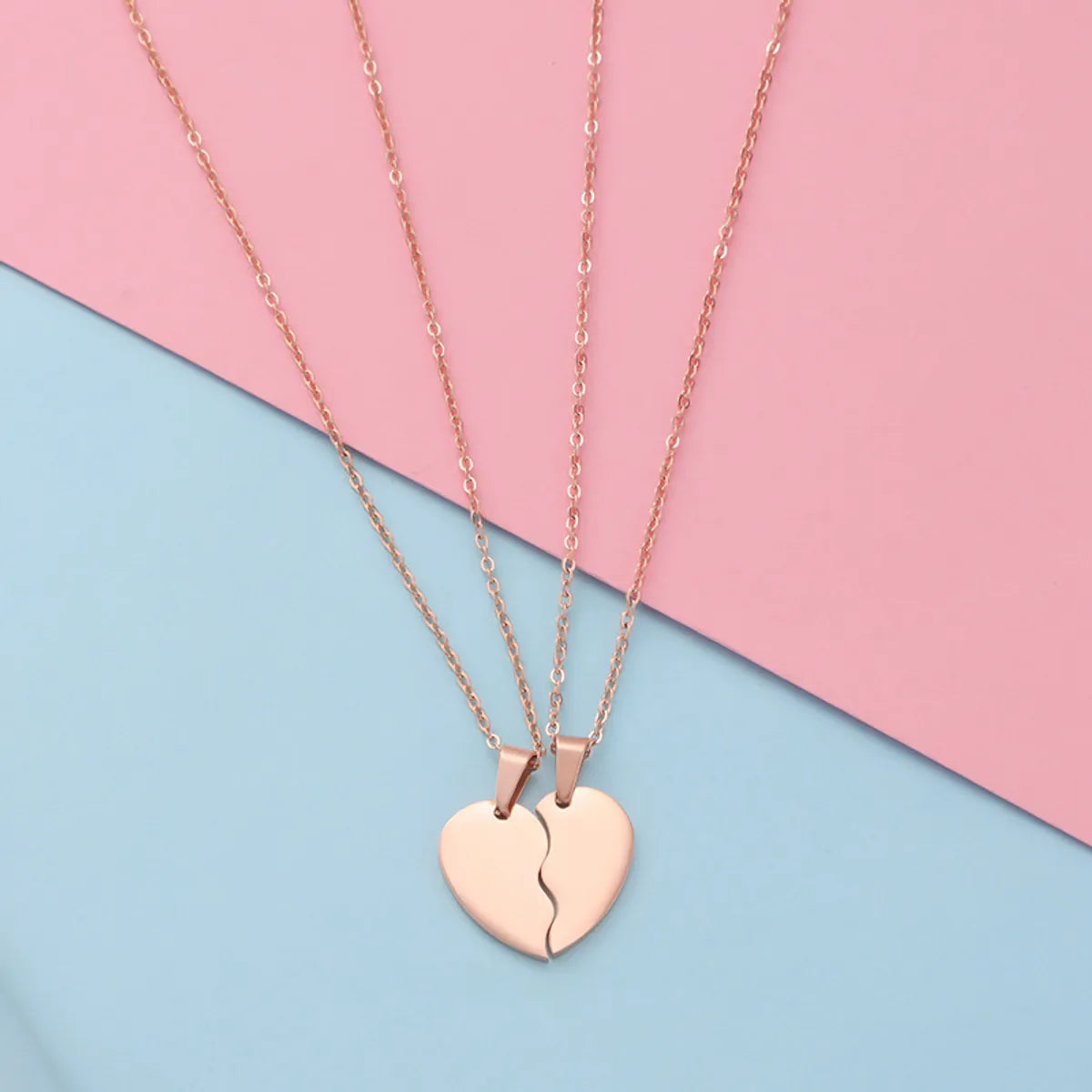 Simple Style Heart Shape Titanium Steel Necklace