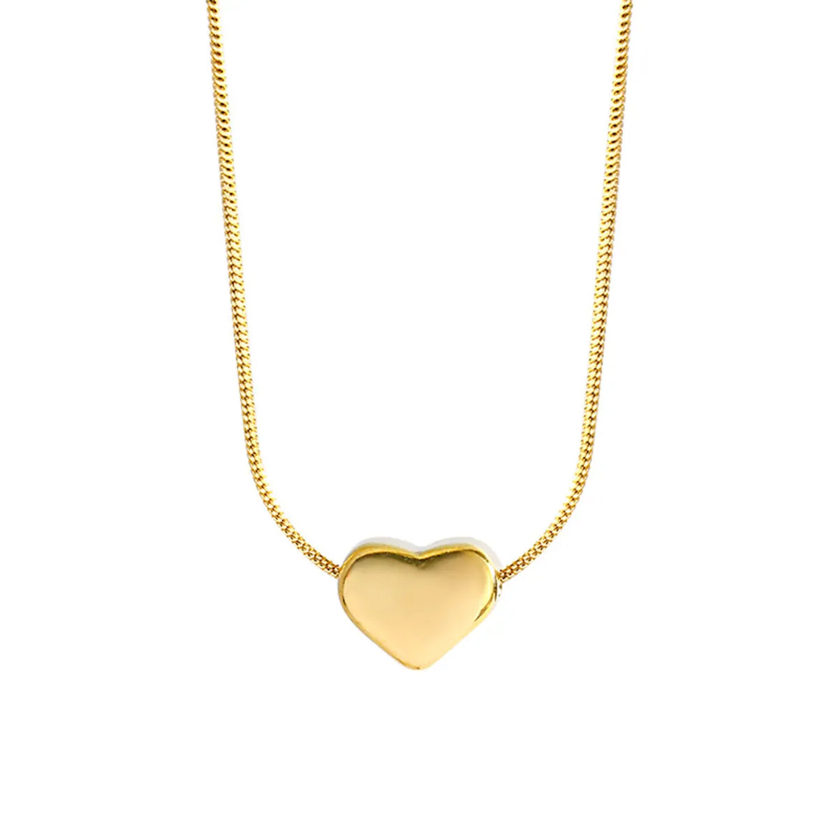 Wholesale Jewelry Simple Style Heart Shape 304 Stainless Steel 18K Gold Plated Patchwork Necklace