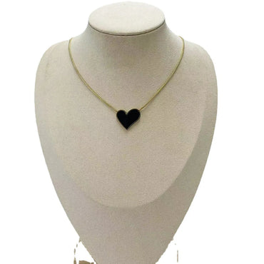 Simple Style Heart Shape Titanium Steel Plating Metal Necklace 1 Piece