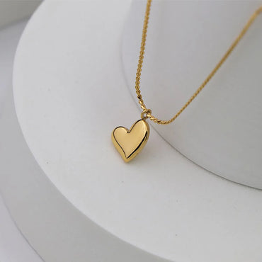 Simple Style Heart Shape Titanium Steel Plating Pendant Necklace 1 Piece