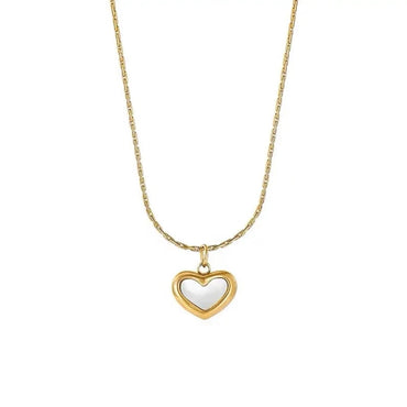 Simple Style Heart Shape Titanium Steel Plating Pendant Necklace 1 Piece