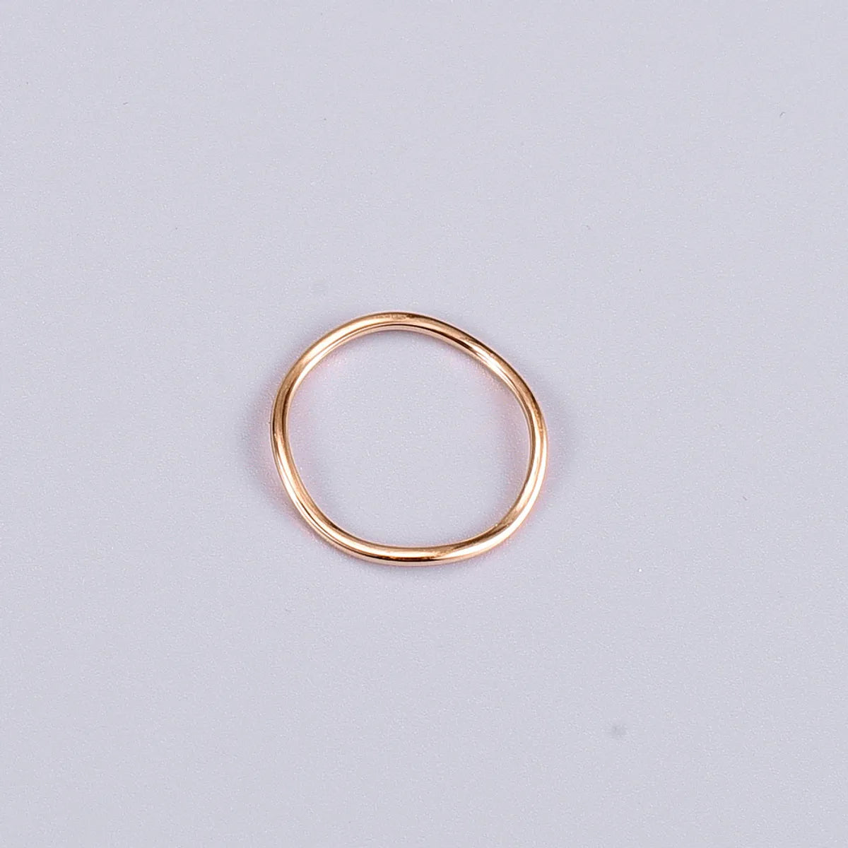 Simple Style Heart Shape Titanium Steel Plating Rings 1 Piece