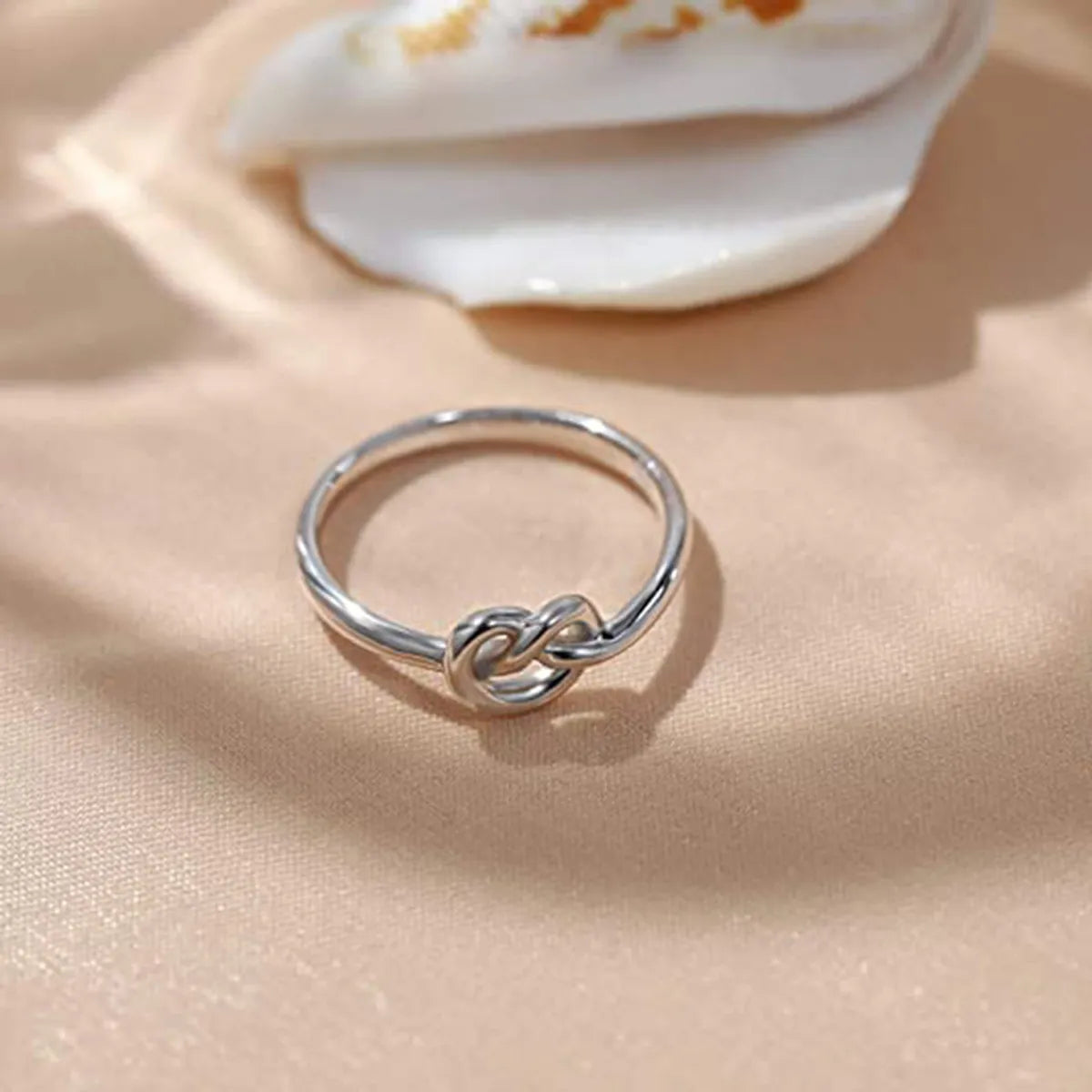 Simple Style Heart Shape Titanium Steel Rings