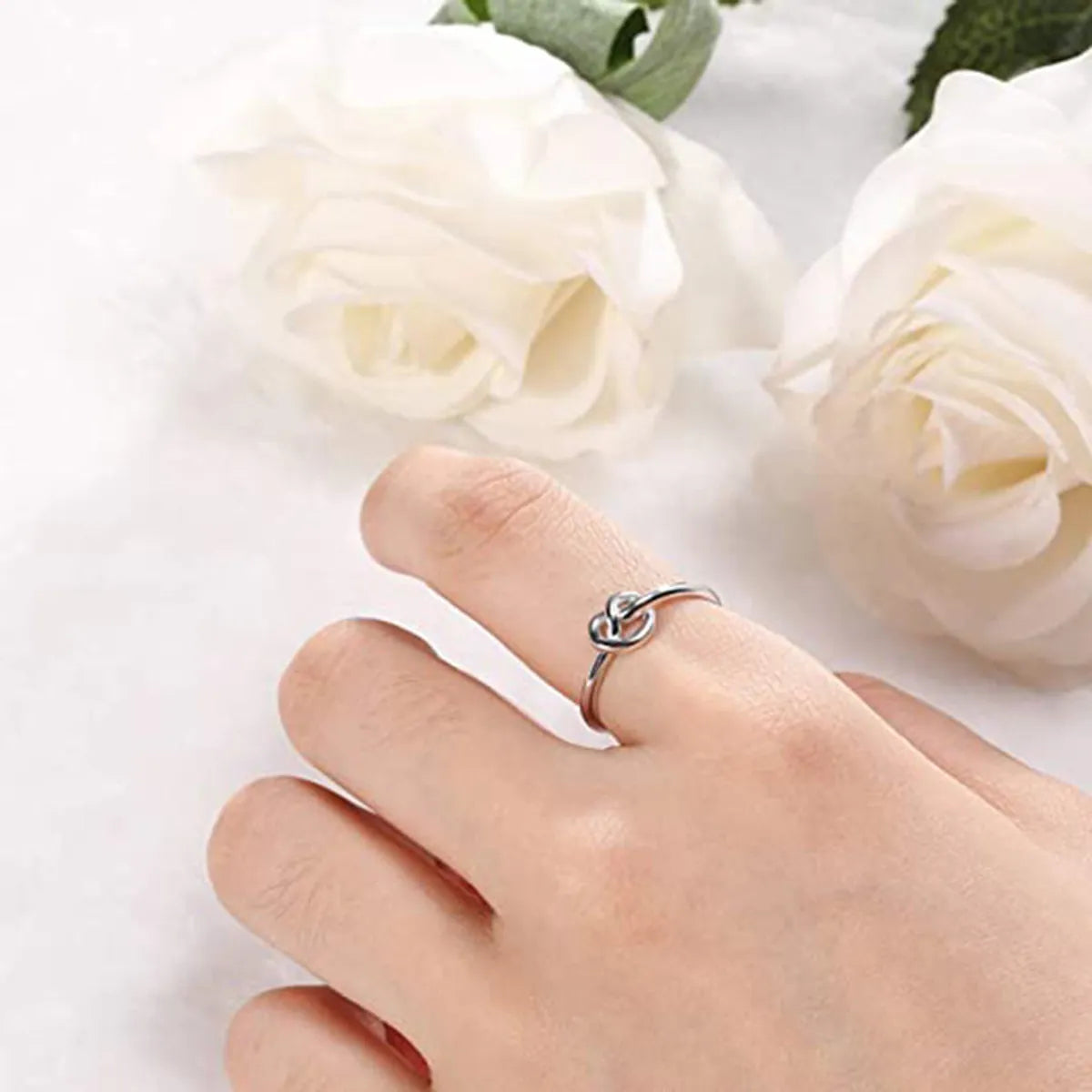 Simple Style Heart Shape Titanium Steel Rings