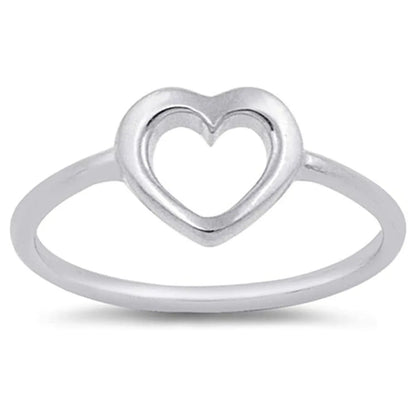 Simple Style Heart Shape Titanium Steel Rings