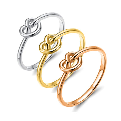 Simple Style Heart Shape Titanium Steel Rings