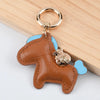 Simple Style Horse Pu Leather Women'S Bag Pendant Keychain