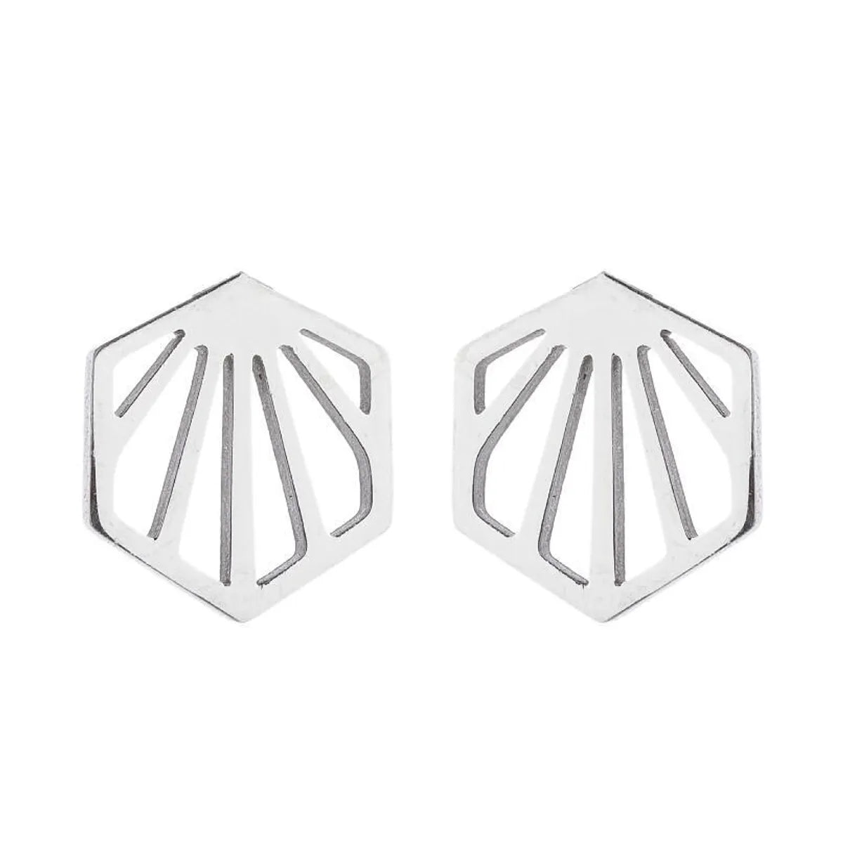 Simple Style Human Gingerbread Apple Stainless Steel Plating Hollow Out Ear Studs 1 Pair