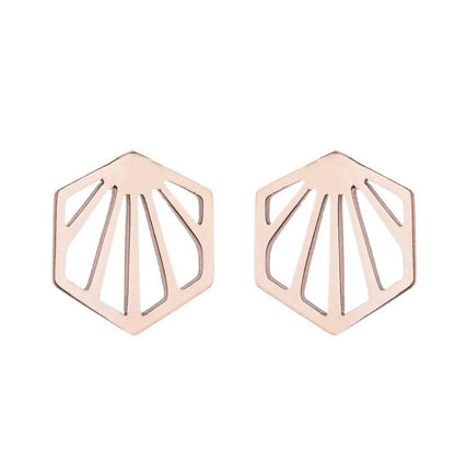 Simple Style Human Gingerbread Apple Stainless Steel Plating Hollow Out Ear Studs 1 Pair