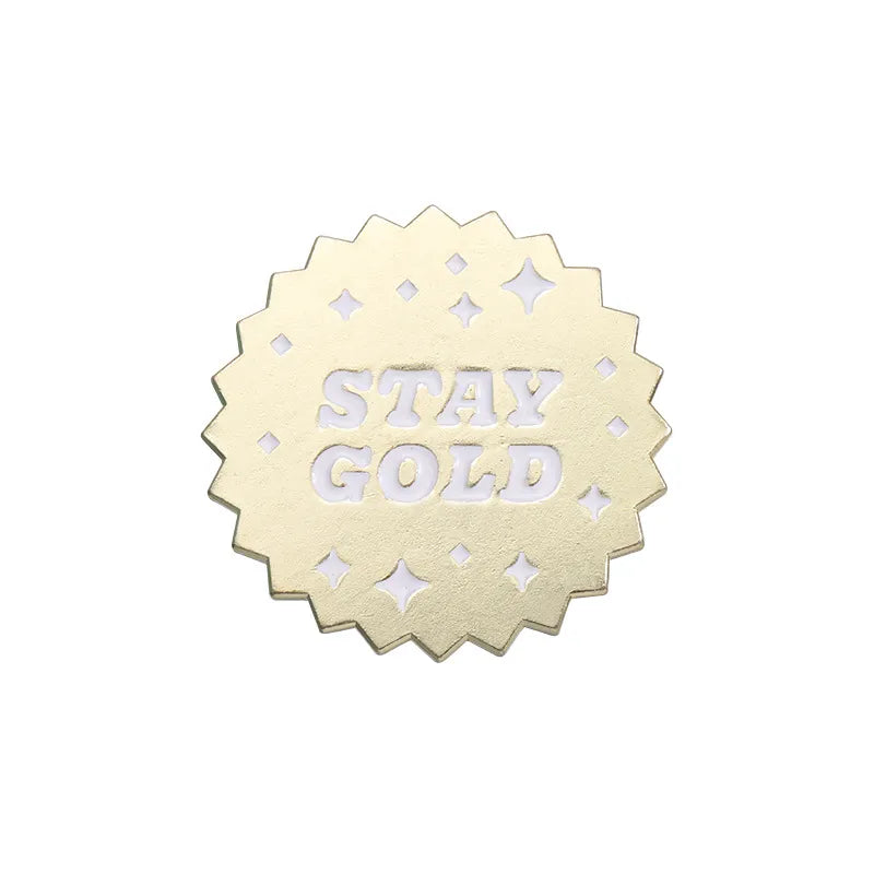 Simple Style IG Style Medal Letter Zinc Alloy Plating Unisex Brooches