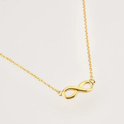 Simple Style Infinity Sterling Silver Plating 18k Gold Plated White Gold Plated Women's Bracelets Necklace