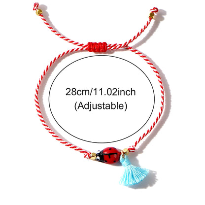 Simple Style Insect Cotton Glass Copper Plating Braid Unisex Drawstring Bracelets