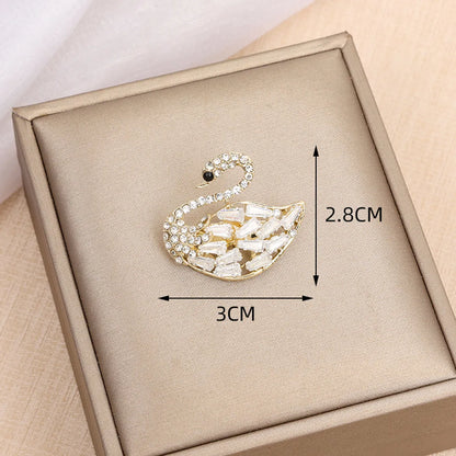 Simple Style Insect Flower Bow Knot Alloy Inlay Zircon Women'S Brooches