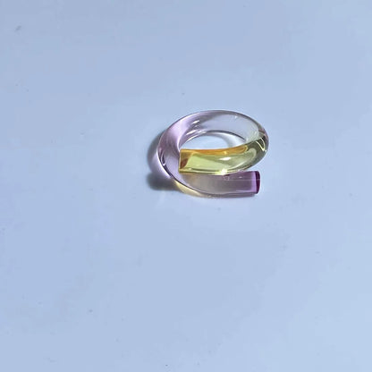 Simple Style Irregular Arylic Resin Women'S Rings