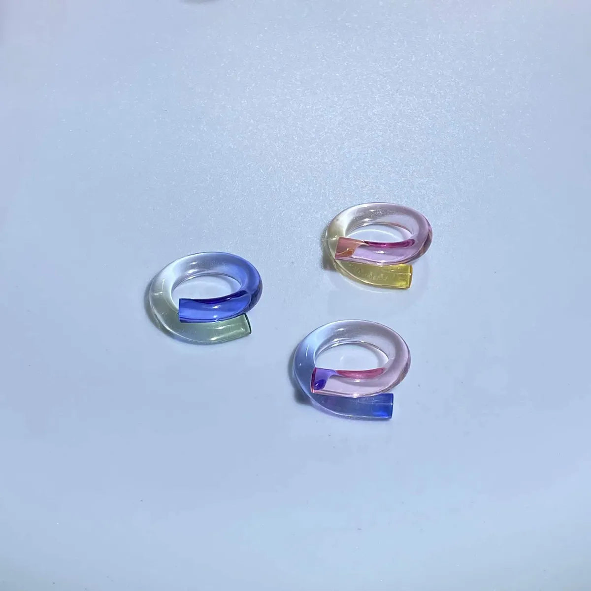 Simple Style Irregular Arylic Resin Women'S Rings