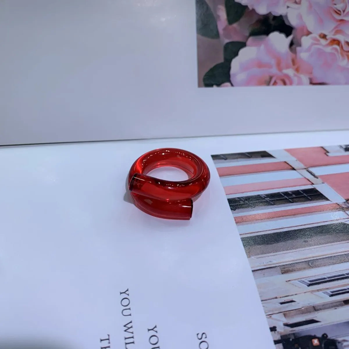 Simple Style Irregular Arylic Resin Women'S Rings