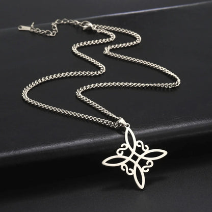 Simple Style Irregular Knot Stainless Steel Titanium Steel Plating Pendant Necklace