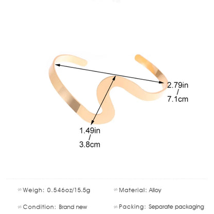 Simple Style Irregular Lines Alloy Wholesale Bangle