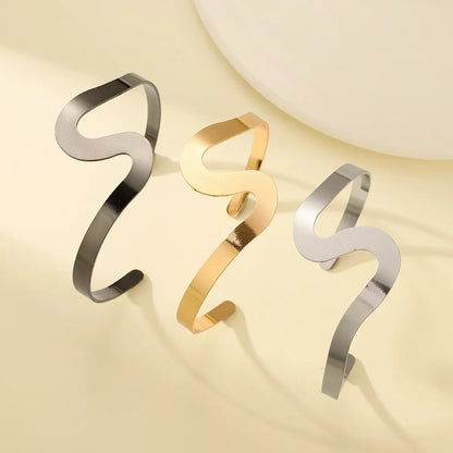 Simple Style Irregular Lines Alloy Wholesale Bangle