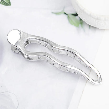 Simple Style Irregular Metal Plating Hair Clip Hair Claws