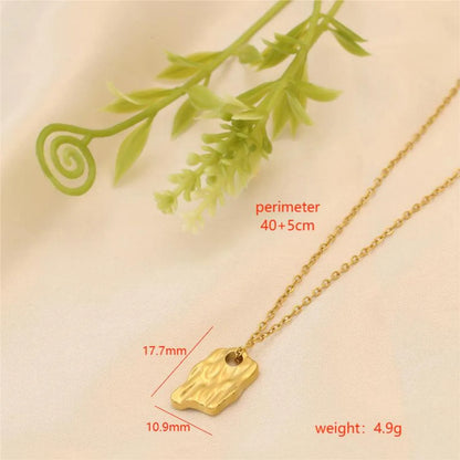 Simple Style Irregular Stainless Steel Plating 18k Gold Plated Pendant Necklace