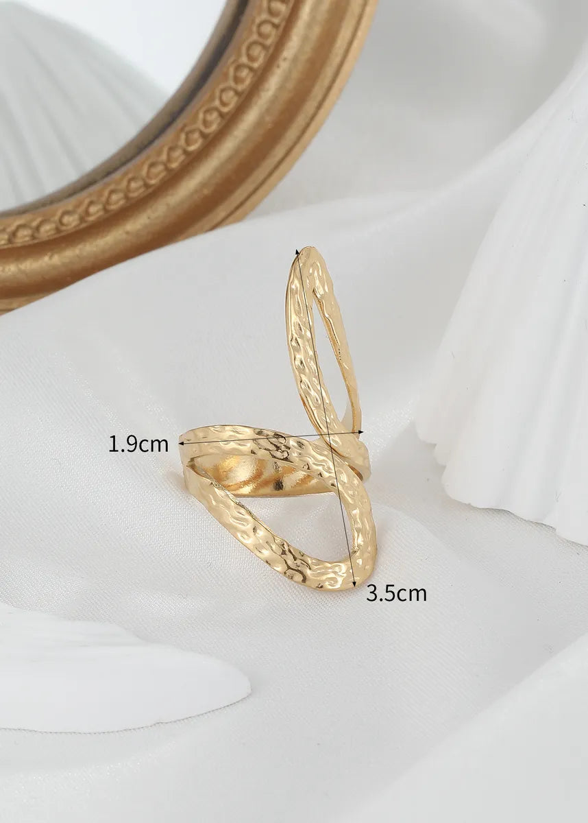 Simple Style Irregular Stainless Steel Plating 18k Gold Plated Rings