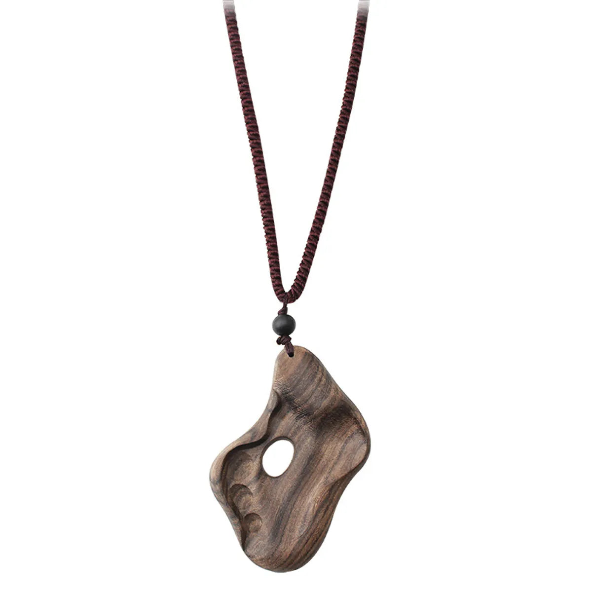 Simple Style Irregular Wood Handmade Women's Pendant Necklace 1 Piece