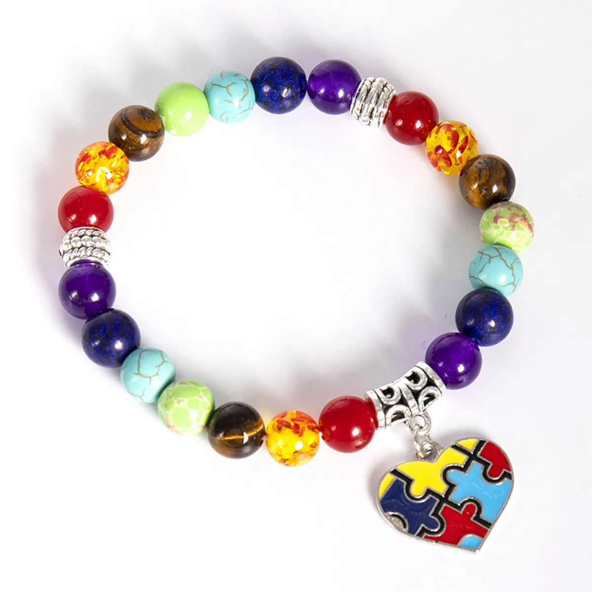 Simple Style Jigsaw Natural Stone Bracelets In Bulk