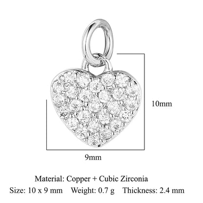 1 Piece Copper Zircon 18K Gold Plated Key