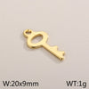 1 Piece Stainless Steel 18K Gold Plated Key