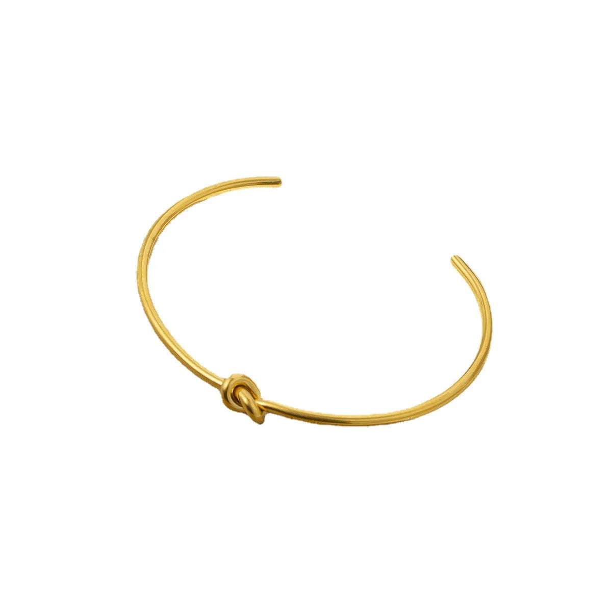 Simple Style Knot Titanium Steel Plating 18k Gold Plated Bangle