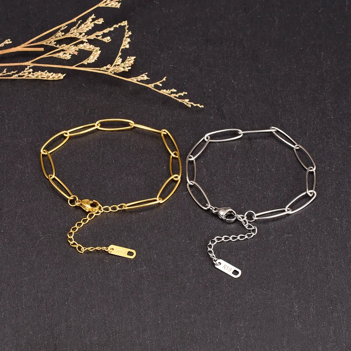 Simple Style Knot Titanium Steel Plating Gold Plated Bracelets