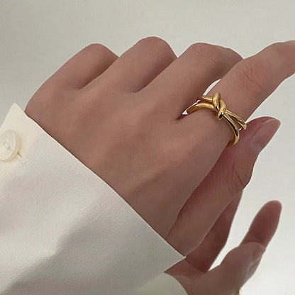 Simple Style Korean Style Geometric Copper Plating Rings