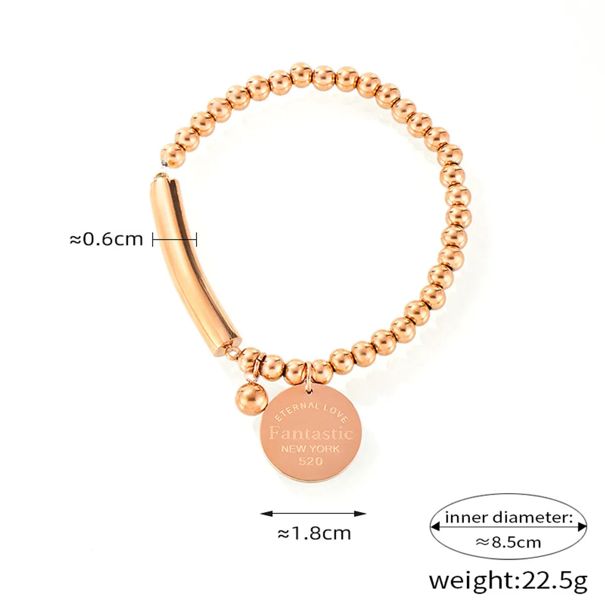 Simple Style Korean Style Round Heart Shape Lines 304 Stainless Steel 18K Gold Plated Bracelets In Bulk