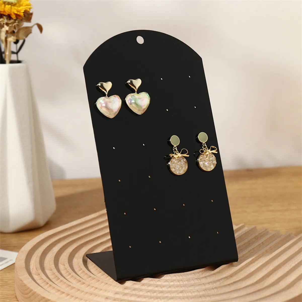 Simple Style L Shape Plastic Jewelry Rack