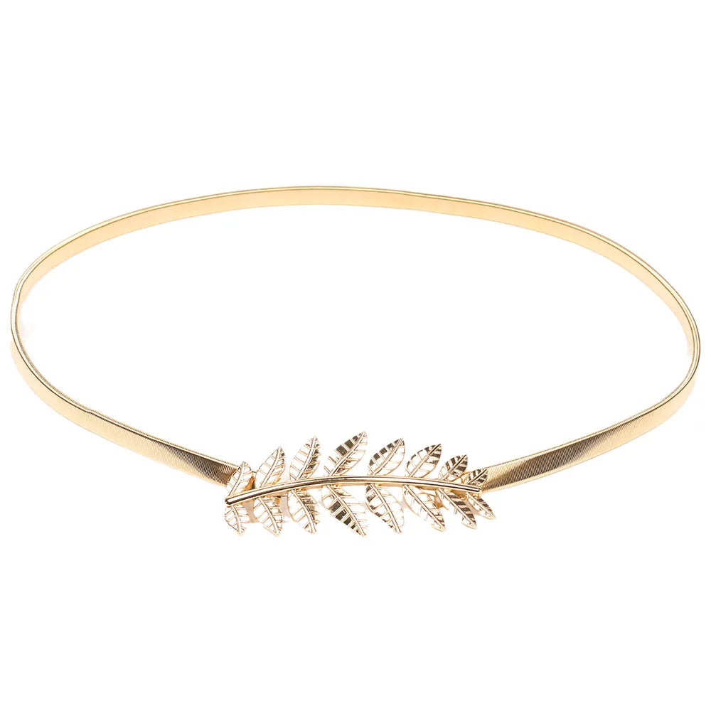 Simple Style Leaf Alloy Iron Women'S Chain Belts